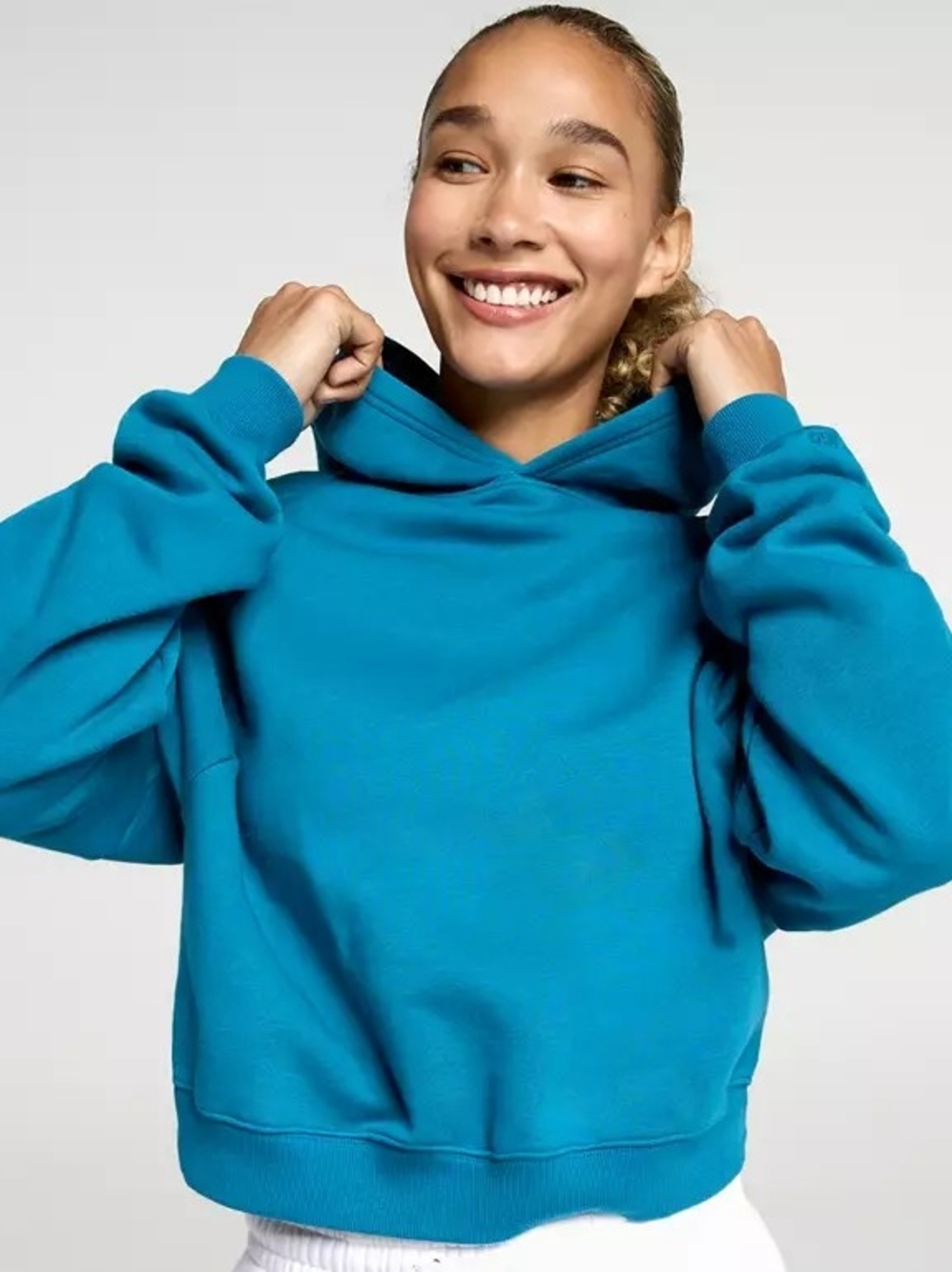 NWT DSG Women's Classic Fleece Hoodie - Dark Teal Blue - Large